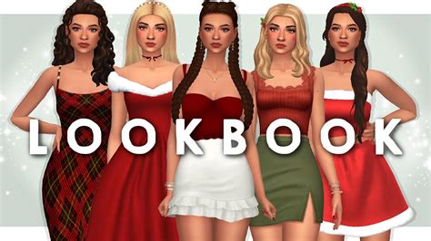 Christmas Lookbook Sims 4 Create A Sim Maxis Match Youtube