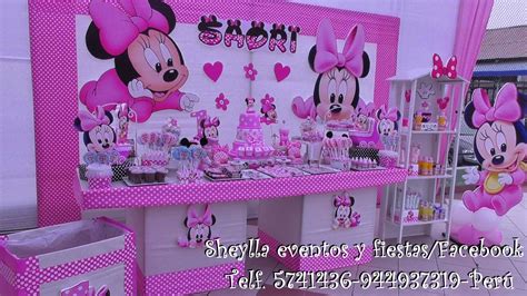 Decoración Minnie Bebe Minnie Mouse 1st Birthday Minnie Mouse Party
