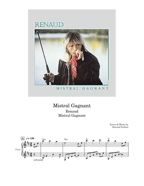 Mistral Gagnant Renaud Sheet Music For Piano Vocals Piano Voice