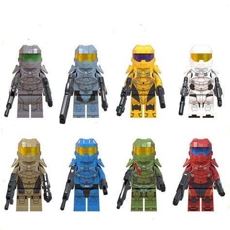 8pcs Halo Warrior Minifigures Compatible Lego Halo Warrior