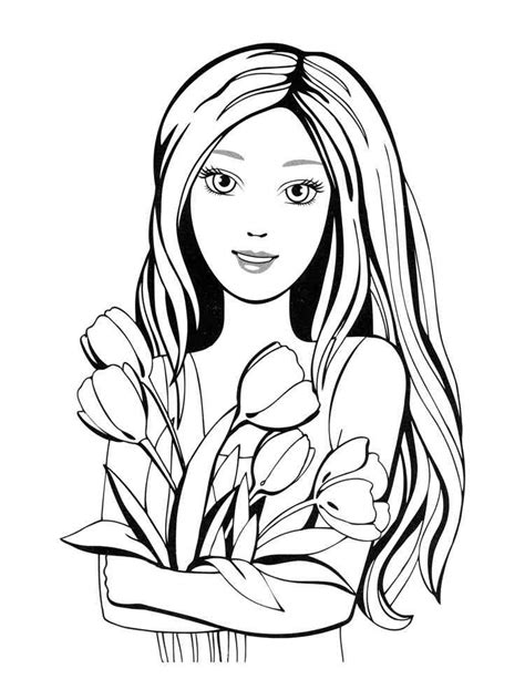 Beautiful Girl Printable Coloring Pages