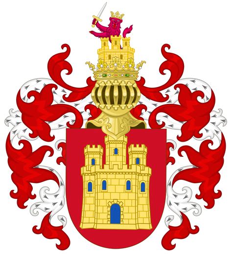 Escudo De Armas De Castilla Con La Encimera Y El León Puestas Por El Rey De Castilla Juan Ii