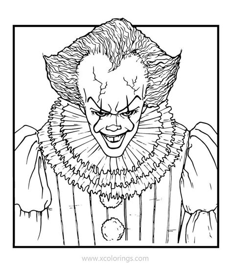 Pennywise Printable Coloring Pages View More Scary Clown Coloring Pages