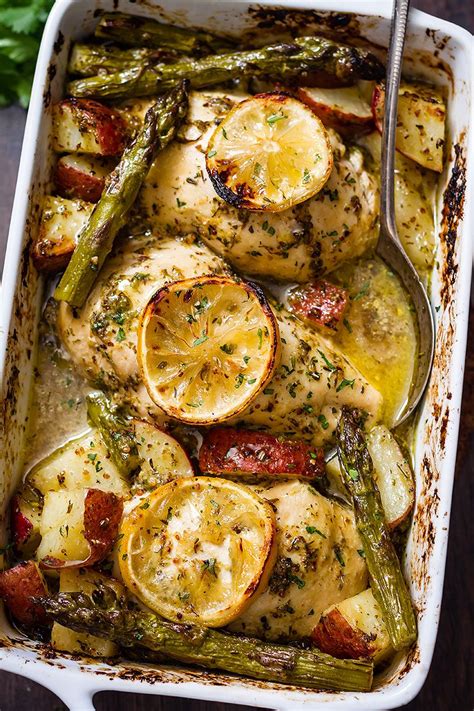 Place the chicken in the skillet and cook for. Baked Chicken Breasts with Lemon & Veggies — Eatwell101