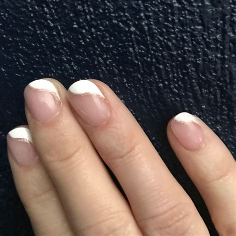 Rose Gold With French Nails Rose Gold Gold