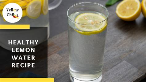 Healthy Lemon Water Recipe Youtube