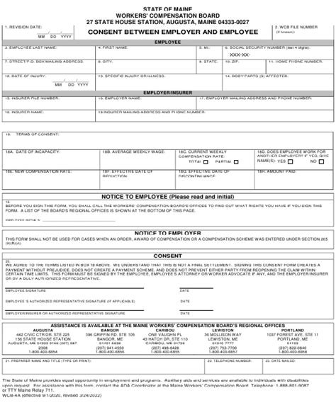 Form Wcb 4a Fill Out Sign Online And Download Fillable Pdf Maine
