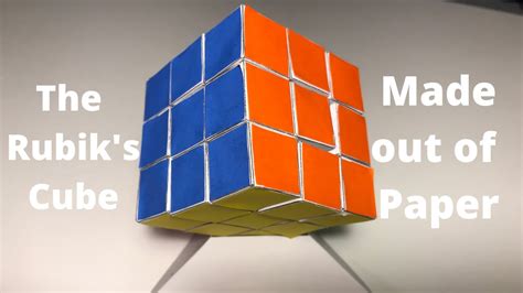 Making A 3x3 Rubiks Cube From Paper Youtube