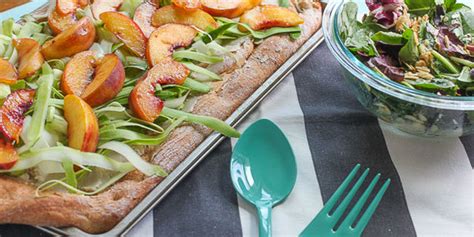 Aug 09, 2017 · skewer the marinated meat along with the sliced vegetables onto kabobs, alternating them on the skewer. Grilled Peach and Zucchini Ribbon Flatbread | Plant-Based ...