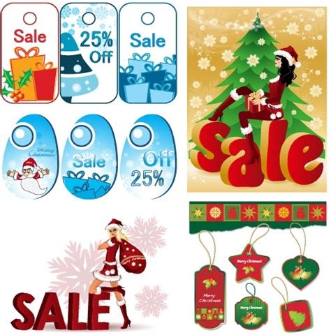 Lovely Christmas Discount Sales Vector Free Vector In Encapsulated