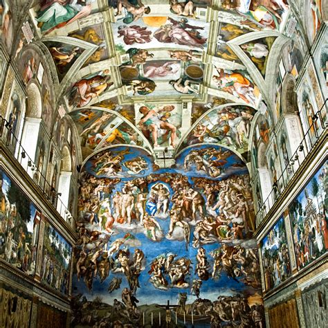 Last judgment (altar wall, sistine chapel). How Did Michelangelo Paint The Ceiling Of The Sistine ...