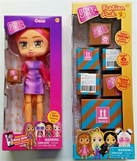 1 Boxy Girls Coco Full Size Doll And 1 Boxy Girls Fashion 6 Pack Series 2