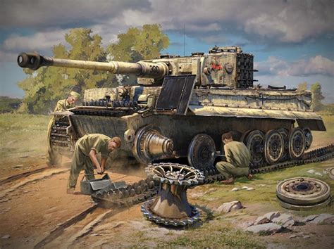 Czołg Ciężki Pzkpfw Vi Tiger Ausf H1 Military Artwork Tank Warfare