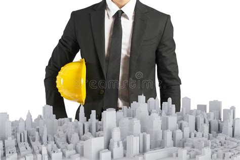 Architect And Project Of Modern Buildings Stock Photo Image Of