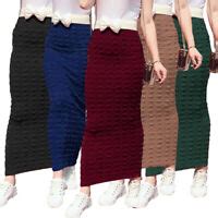 Muslim Women Long Suspender Cotton Skirt High Waist Bodycon Maxi Pencil Dress EBay