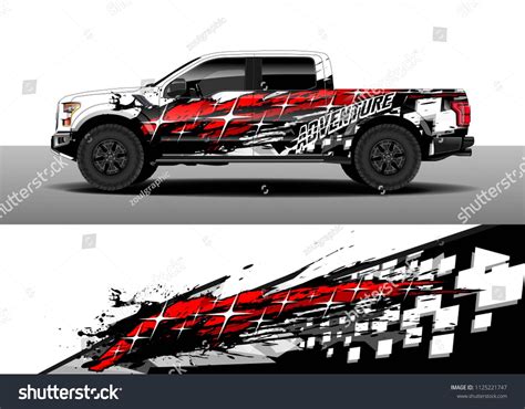 Download Truck and car decal wrap vector, Graphic abstract racing ...