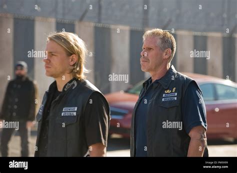 Sons Of Anarchy L R Charlie Hunnam As Jax And Ron Perlman As Clay Morrow Photo Credit Ray