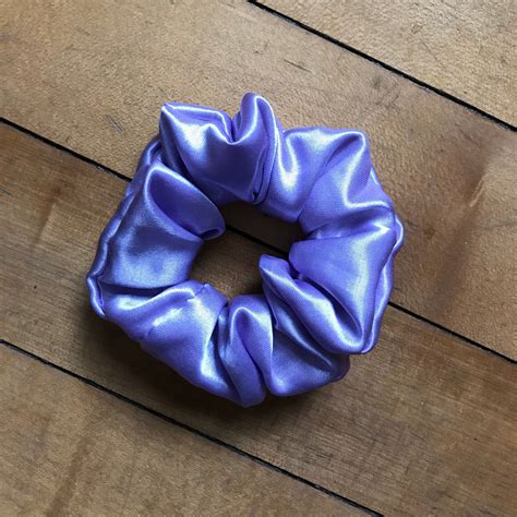 Single Purple Silk Scrunchie Satin Scrunchie Purple Etsy