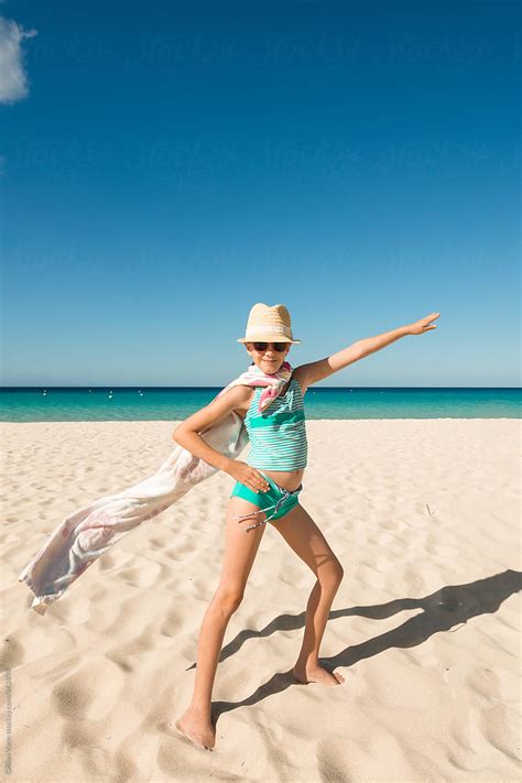 Superhero Girl At The Beach By Stocksy Contributor Gillian Vann Stocksy