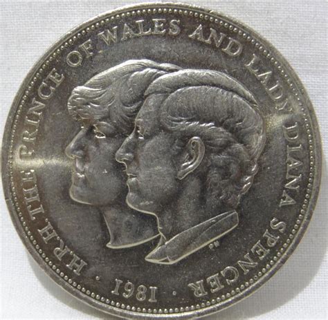 1981 Prince Charles And Lady Diana 1 Crown Coin