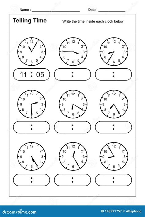 Beginner Time Worksheet For Kindergarten Fabad