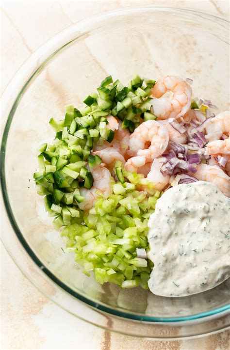 The cold crab salad comes together in . This shrimp salad recipe is low-carb/keto and makes the ...