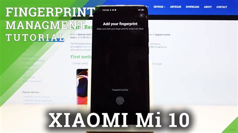 How To Setup Fingerprint In Xiaomi Mi 10 Fingerprint Protection Youtube