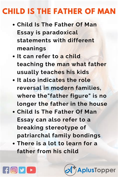 Child Is The Father Of Man Essay Essay On Child Is The Father Of Man