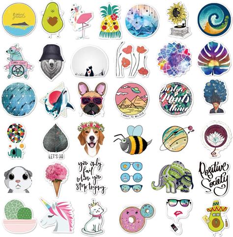 cute stickers 105pcs laptop and water bottle decal aesthetic sticker pack for teens girls