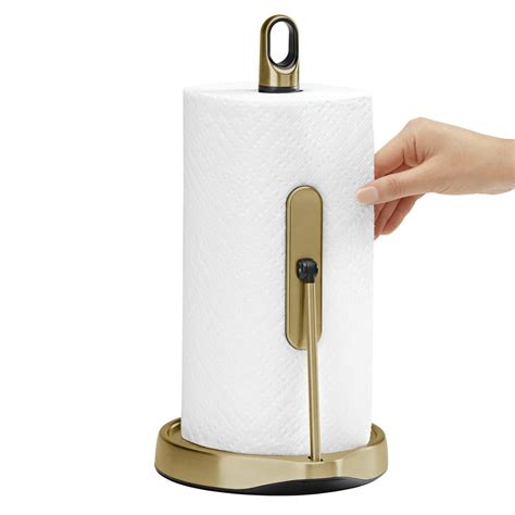 Simplehuman Tension Arm Standing Paper Towel Holder Brass Stainless
