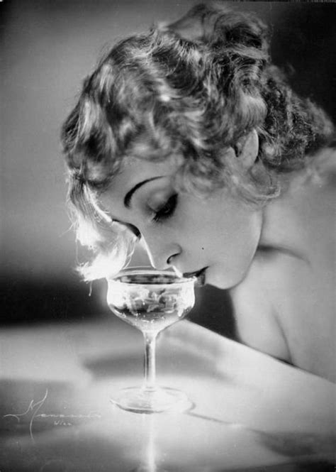 1920s Era Classic Glamour Photo Girl Sipping Etsy Vintage Glamour
