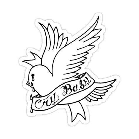 Lil Peep Crybaby No White Background Sticker By Simpleturt In 2021
