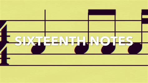Sixteenth Notes Lesson Youtube