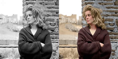 Actress Catherine Deneuve 1962 Rcolorization