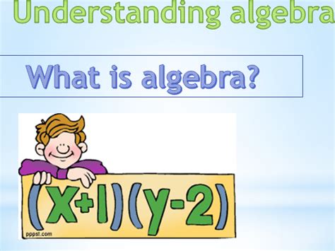 Understanding Algebra Power Point Presentation Teaching Resources