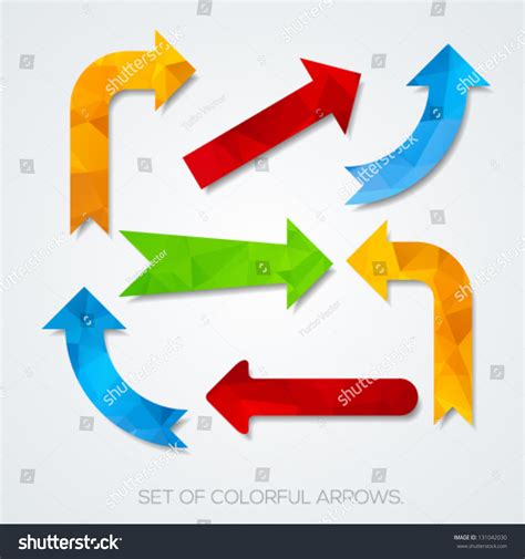 Set Of Colorful Arrows Vector Illustration 131042030 Shutterstock