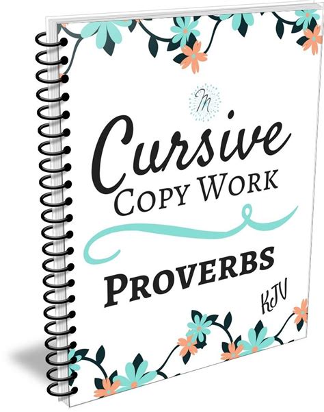 Cursive handwriting workbook for kids cursive beginners workbook for girls cursive letters tracing book cursive writing practice book to learn writing in cursive beginning cursive. Free Cursive Copywork Book: Proverbs | Cursive handwriting ...