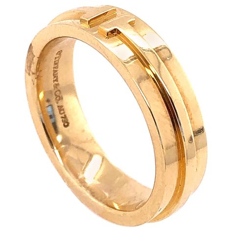 Tiffany And Co Vintage 18 Karat Yellow Gold Crossover Double Band X