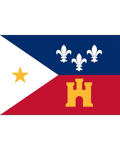 The Flag Of The Acadiana Is The Cajun French Tri Color Wgolden Star