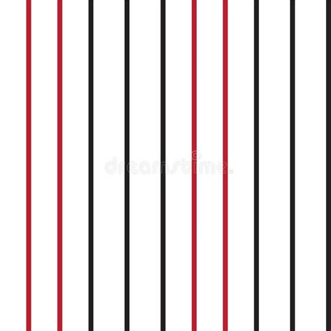 Red Stripe Seamless Pattern Background In Vertical Style Stock Vector