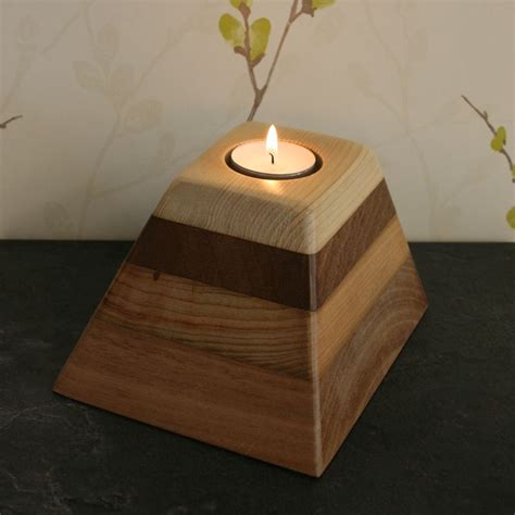Hand Crafted Votive Tea Light Candle Holder Created Using Reclaimed