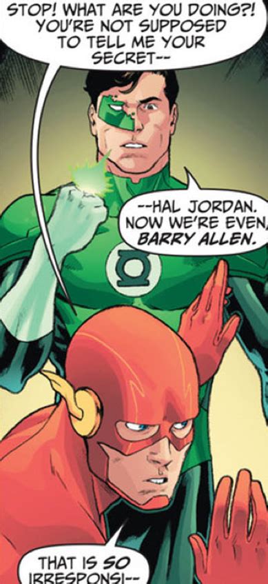 Hal Hal Jordan Now We Re Even Barry Allen Barry That Is
