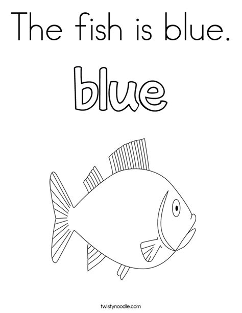 Make a coloring book with mystical bluey for one click. The fish is blue Coloring Page - Twisty Noodle