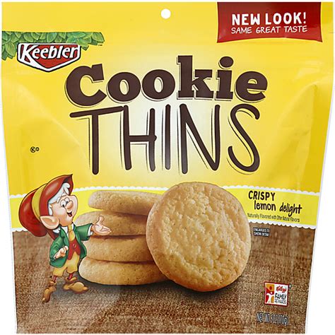 Keebler Cookies Crispy Lemon Delight Cookie Thins 6 Oz Resealable Bag Fruit And Wafers