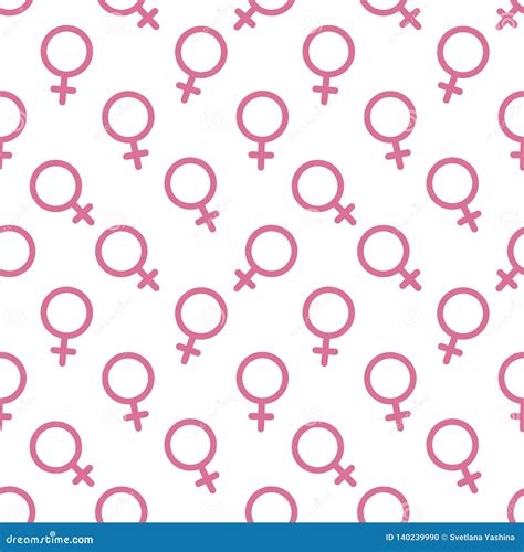 Female Sex Symbol Icon Seamless Pattern Vector Background Stock Vector Illustration Of Girl