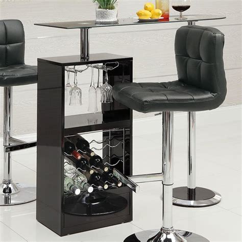 12045 Series Modern Bar Table Black Coaster Furniture Furniturepick