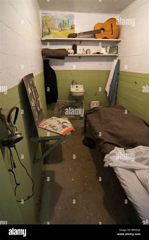Prison Cell Alcatraz Island San Francisco California Usa Stock