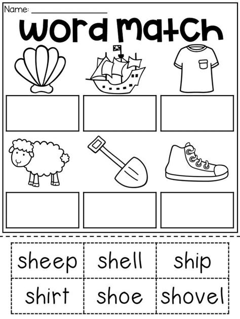 Words With “sh” Worksheets 99worksheets