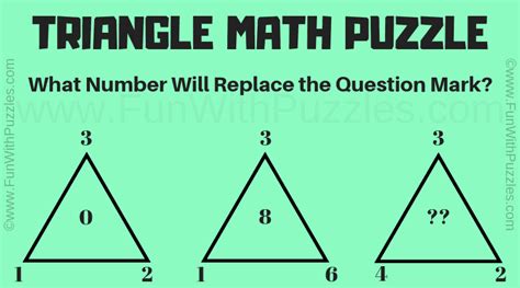 Triangle Math Number Puzzle For Teens With Solution