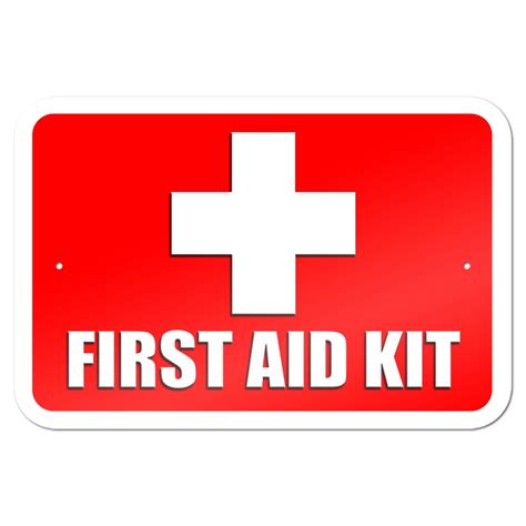 First Aid Kit 9 X 6 Metal Sign
